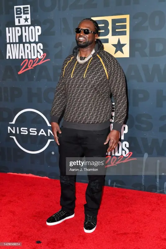 Project Pat outfit in Amiri, Christian Louboutin, and Fendi, 2022