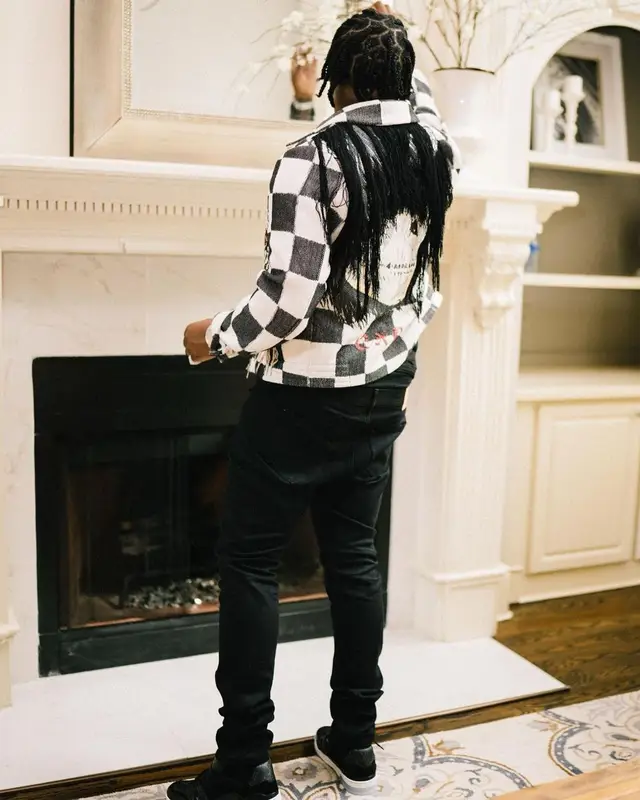 Fredo Bang outfit in Amiri and Louis Vuitton, 2022
