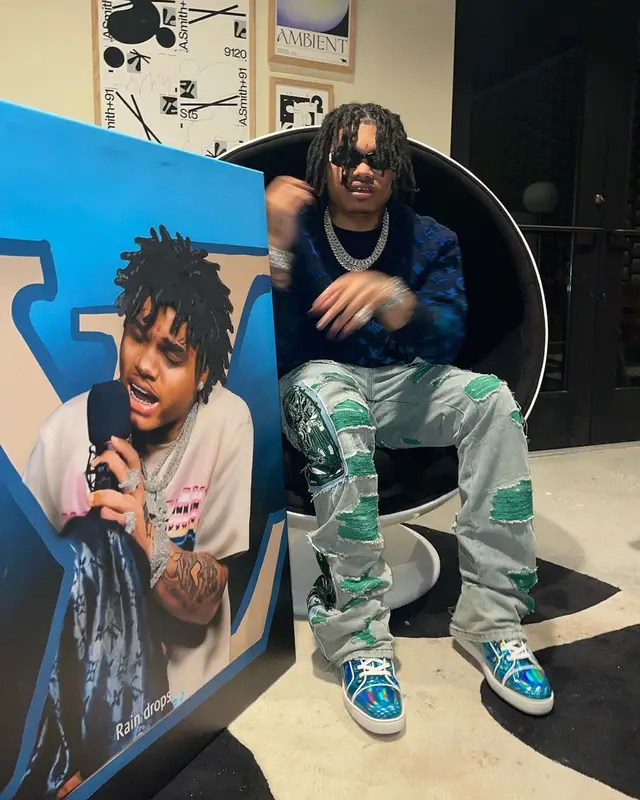 No Cap outfit in Louis Vuitton, Who Decides War, and Celine, 2022