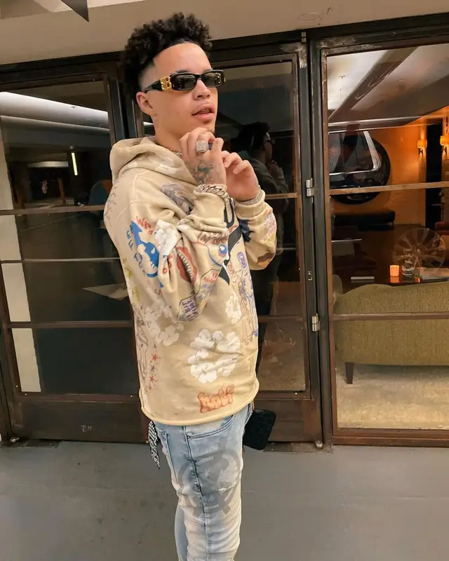 Lil Mosey outfit in Denim Tears, Ksubi, and Balenciaga, 2022
