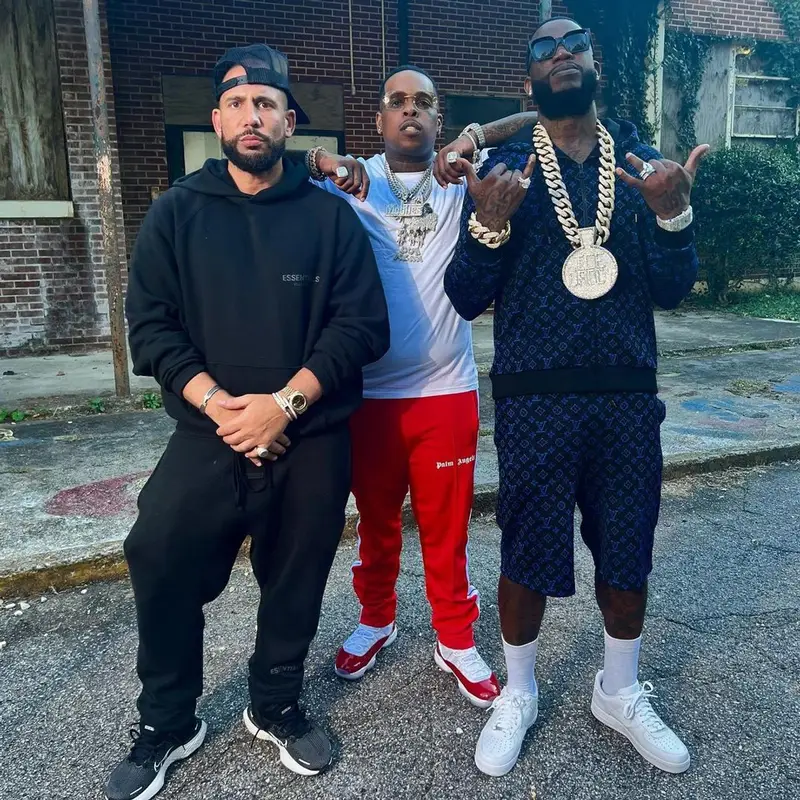 DJ Drama outfit in Fear of God and Nike, 2022