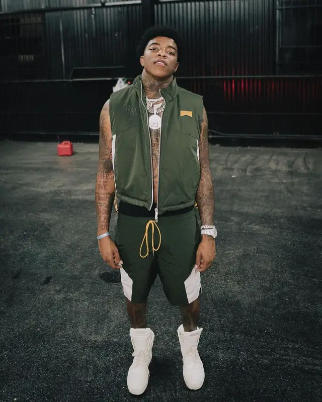 Yungeen Ace outfit in Rhude and Rick Owens, 2022