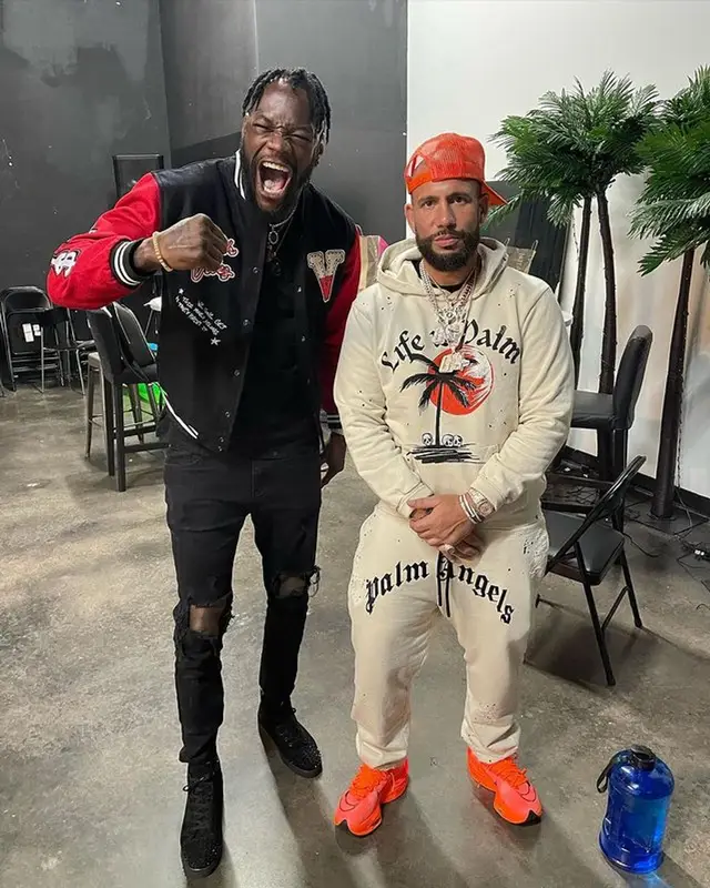 DJ Drama outfit in Palm Angels and Nike, 2022