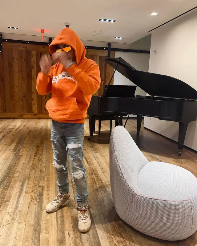Stunna Gambino outfit in Spider Worldwide, Amiri, and Balenciaga, 2022