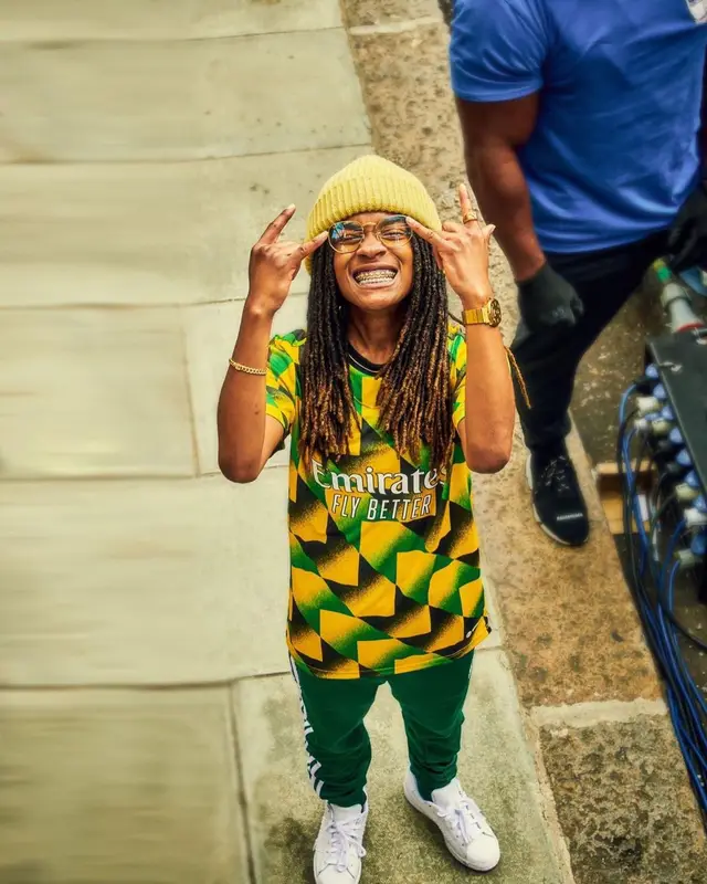 Koffee outfit in Adidas and Stadium Goods, 2022
