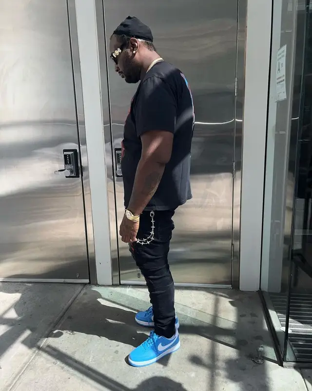 Peezy outfit in Vlone, Amiri, and Versace, 2022