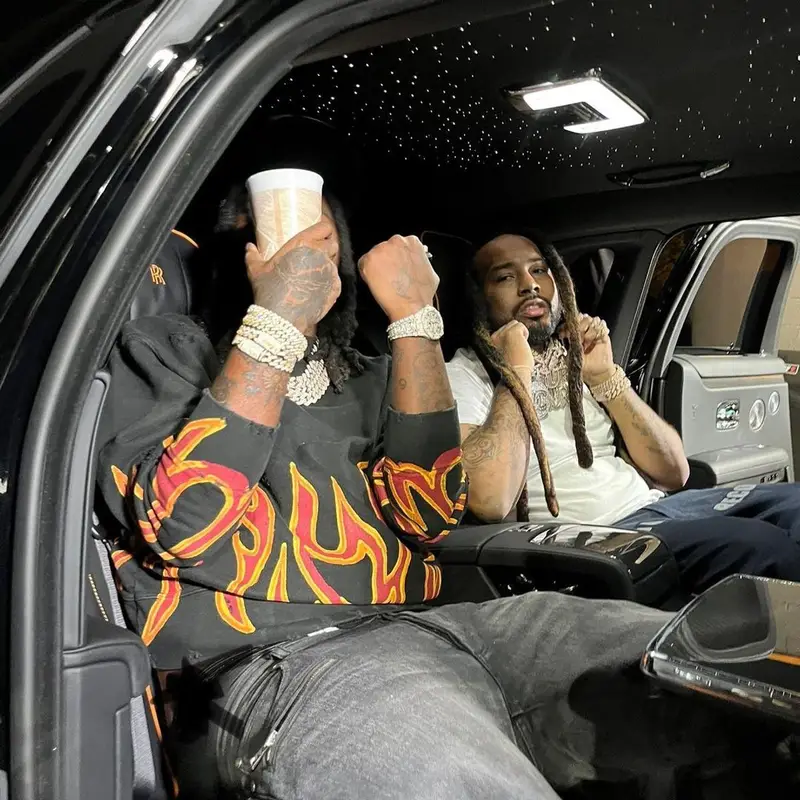 Babyface Ray outfit in Palm Angels, Balmain, and Timberland, 2022