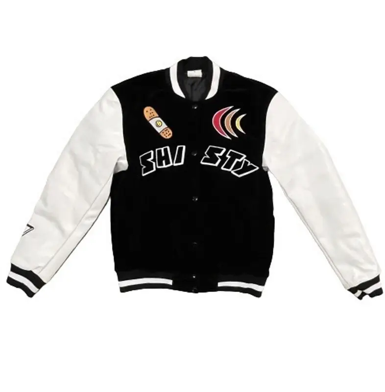 Shisty Varsity Black White Jacket $200