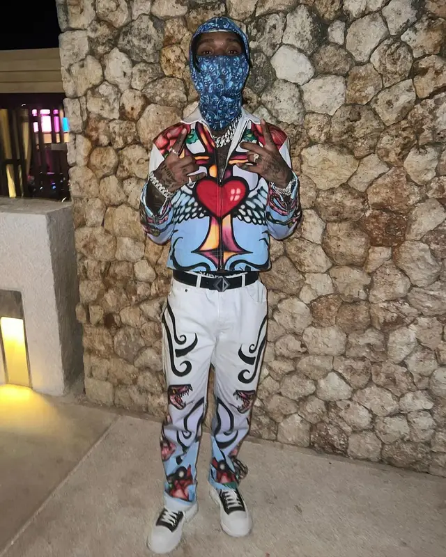Swae Lee outfit in Mademe, Alexander McQueen, and Dior, 2022