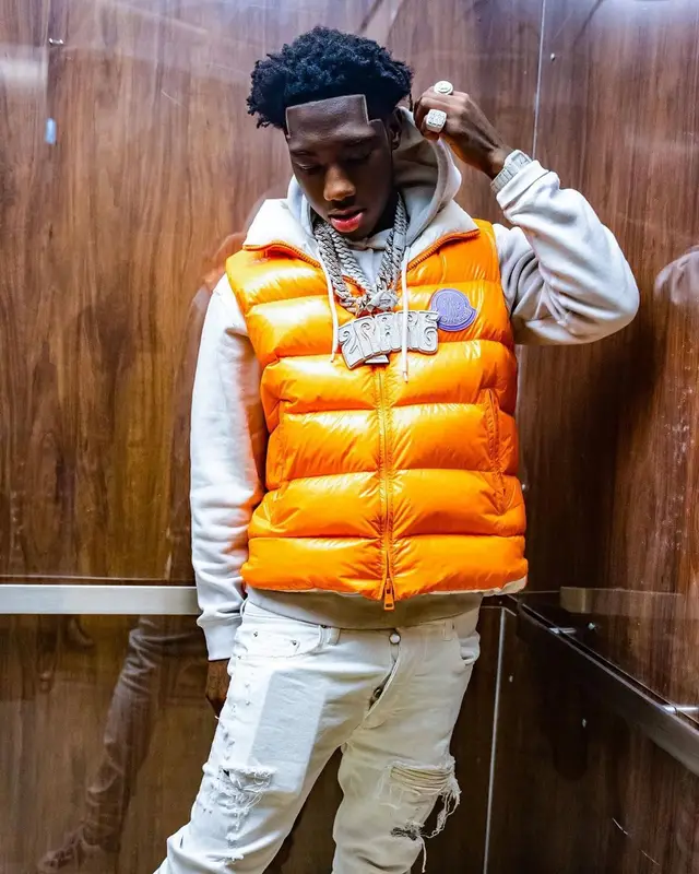 2Rare outfit in Moncler and Amiri, 2022