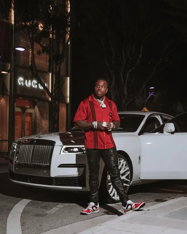 BandMan Kevo outfit in Gucci, Amiri, and Adidas, 2022