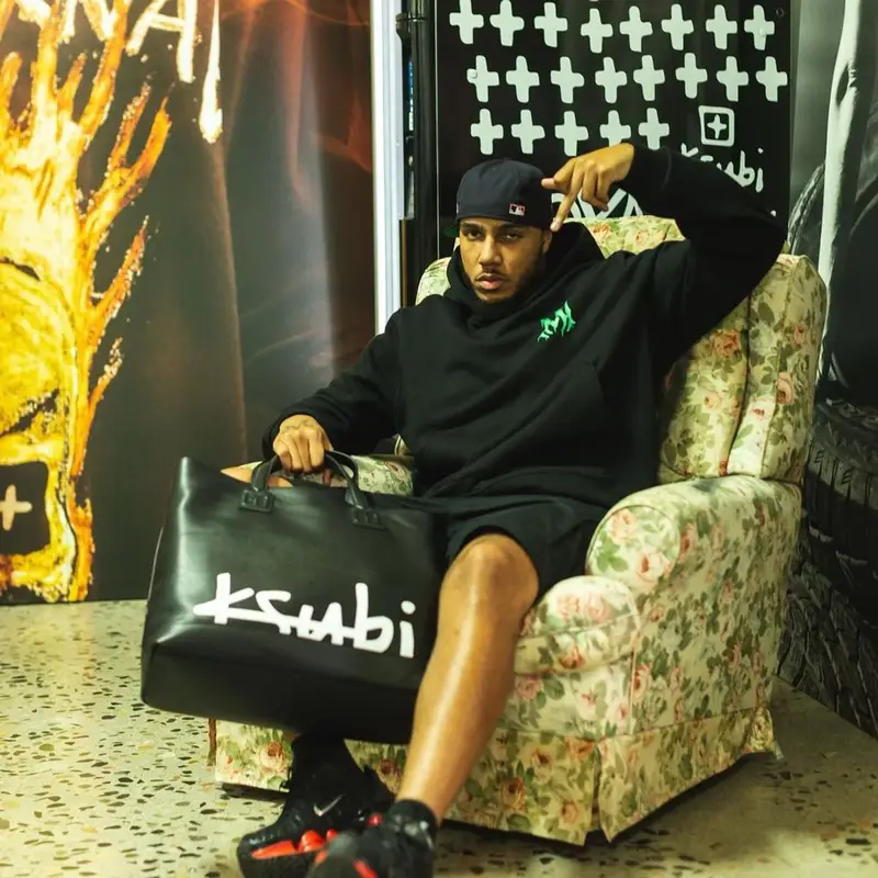 AJ Tracey outfit in Amiri, Nike, and Ksubi, 2022