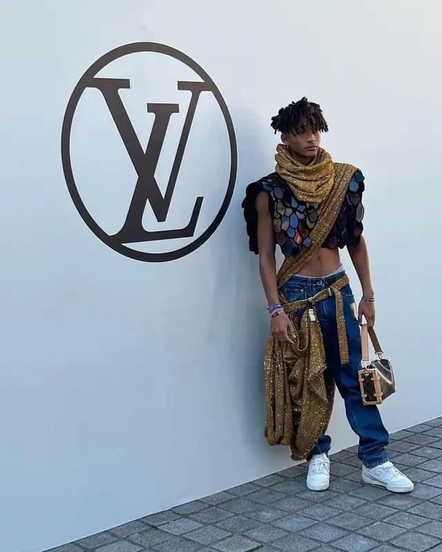 Jaden Smith outfit in Louis Vuitton and New Balance, 2022