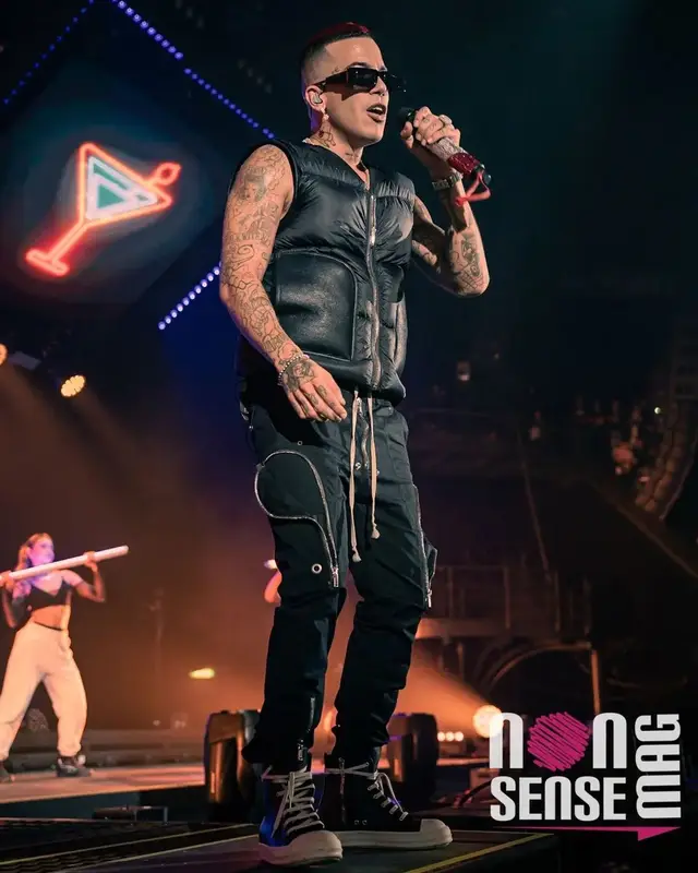Sfera Ebbasta outfit in Rick Owens and Dolce & Gabbana, 2022
