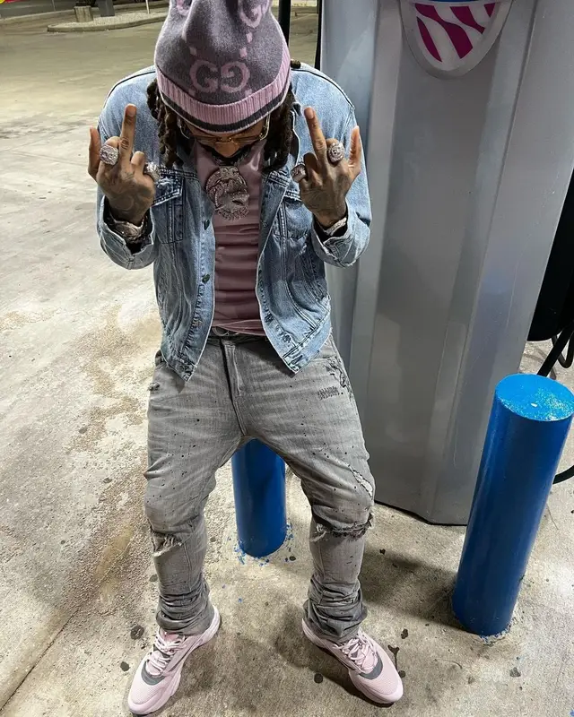 Money Man outfit in Dior, Cartier, and Gucci, 2022