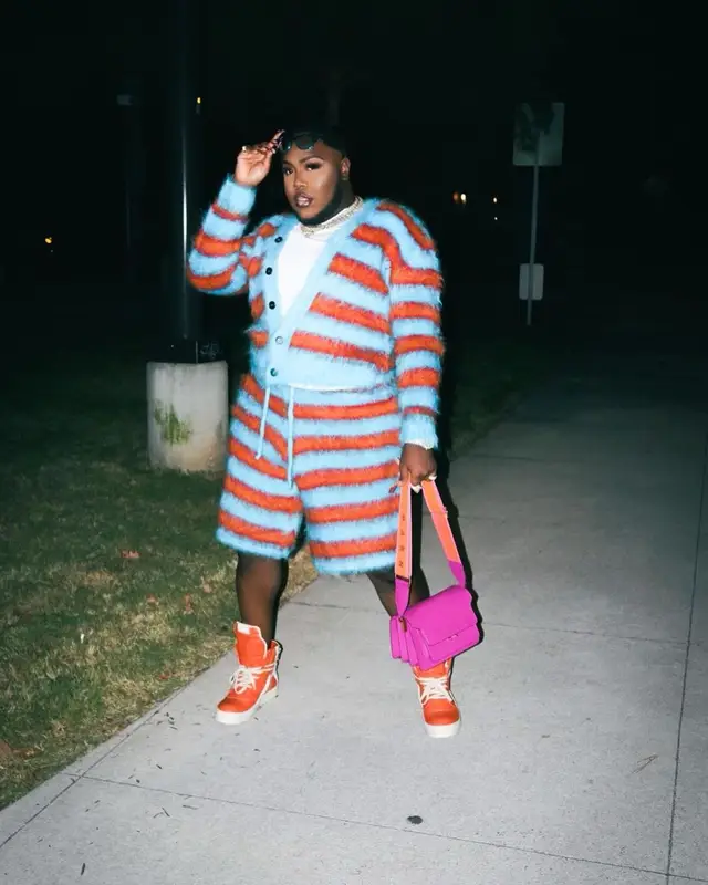 Saucy Santana outfit in Rick Owens and Marni, 2022