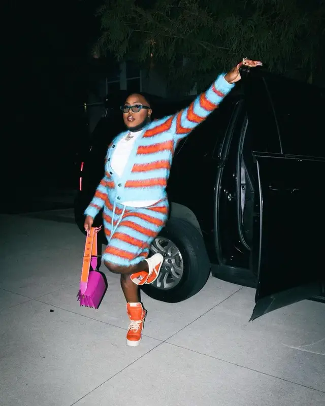 Saucy Santana outfit in Rick Owens and Marni, 2022