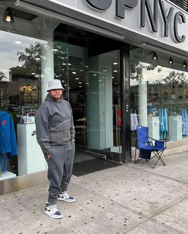 Fat Joe outfit in Twenty Montreal, Nike, and Fendi, 2022