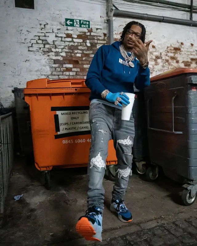 Digga D outfit in Amiri, Dior, and Playboy, 2022