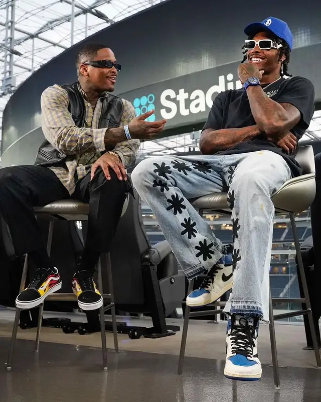 Jalen Ramsey outfit in Gallery Dept., Nike, and Travis Scott Merch, 2022
