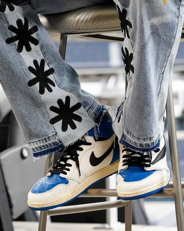 Jalen Ramsey outfit in Gallery Dept., Nike, and Travis Scott Merch, 2022