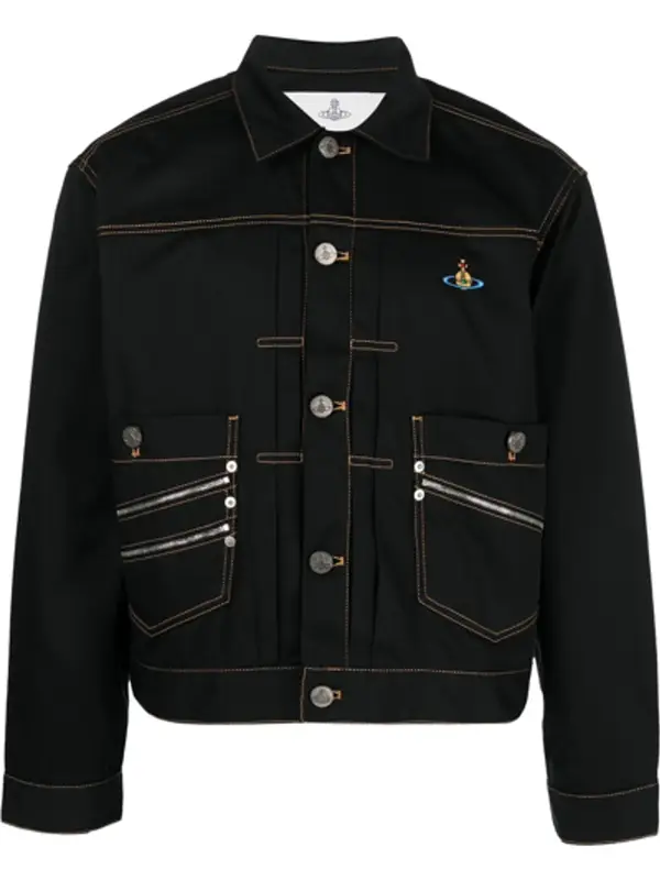 Vivienne Westwood Black Marlene Denim Jacket $390