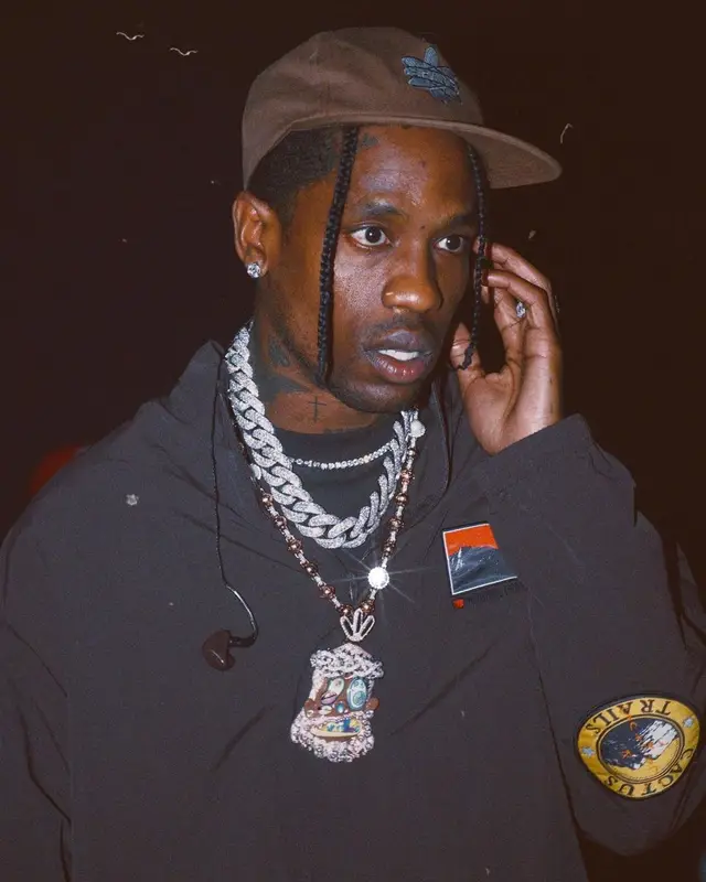 Travis Scott outfit in Travis Scott Merch, Nike, and Space Village, 2022