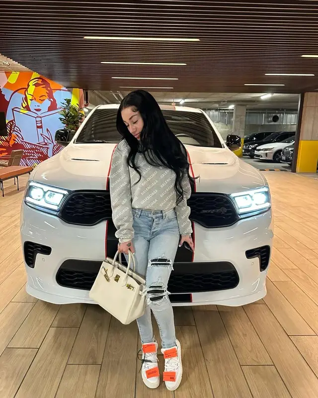 Bhad Bhabie outfit in Balenciaga, Amiri, and Hermes, 2022