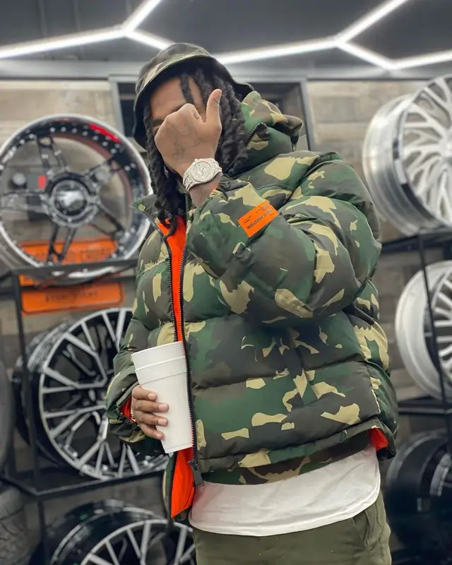 Babyface Ray outfit in Timberland and Heron Preston, 2022