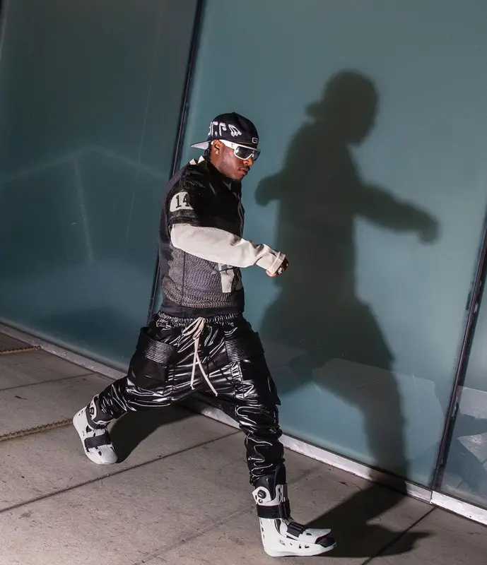 Bloody Osiris outfit in Rick Owens, Louis Vuitton, and Murd333r.Fm, 2022
