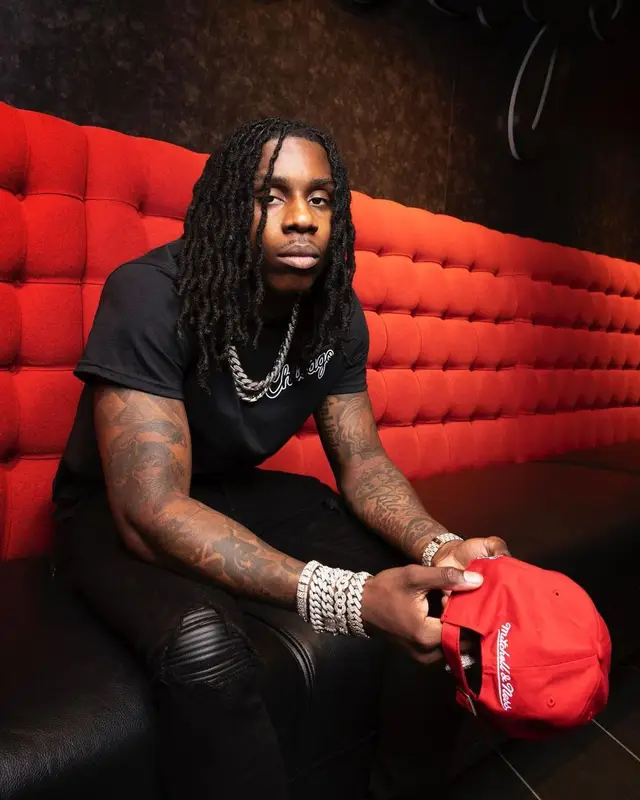 Polo G outfit in Amiri, Polo G Merch, and Chicago Bulls, 2022