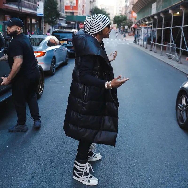 Lil Baby outfit in Rick Owens, Balenciaga, and Loewe, 2022