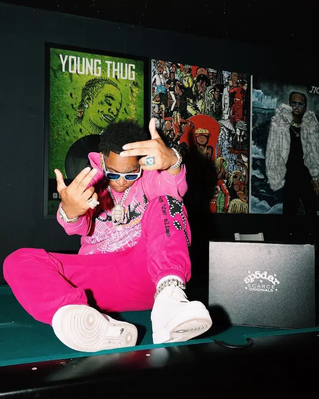 Lil Gotit outfit in Spider Worldwide, Nike, and Dior, 2022
