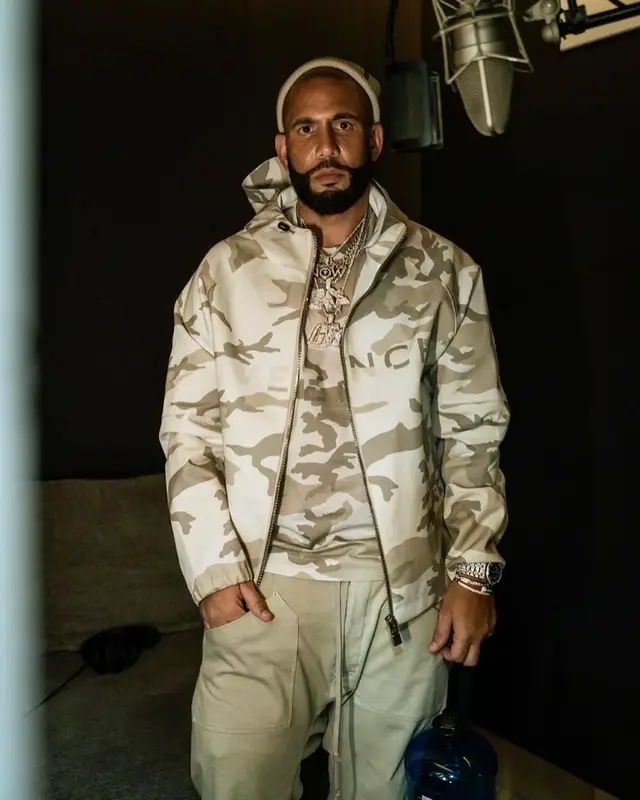 DJ Drama outfit in Givenchy and Rick Owens, 2022