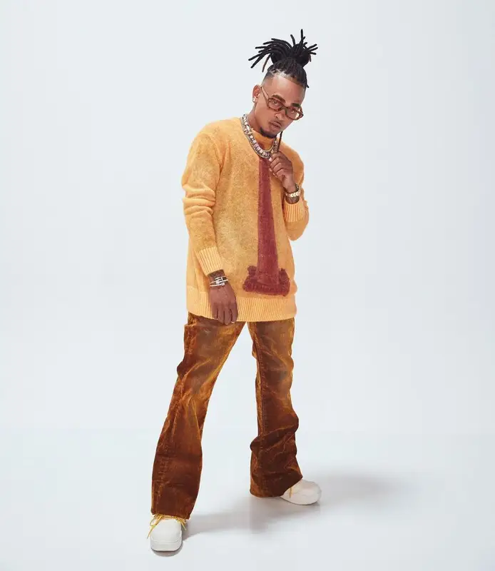 Ozuna outfit in Givenchy, Bottega Veneta, and Jacques Marie Mage, 2022