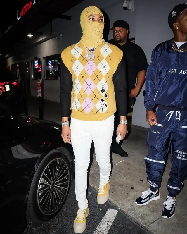 G Herbo outfit in Marni and Amiri, 2022