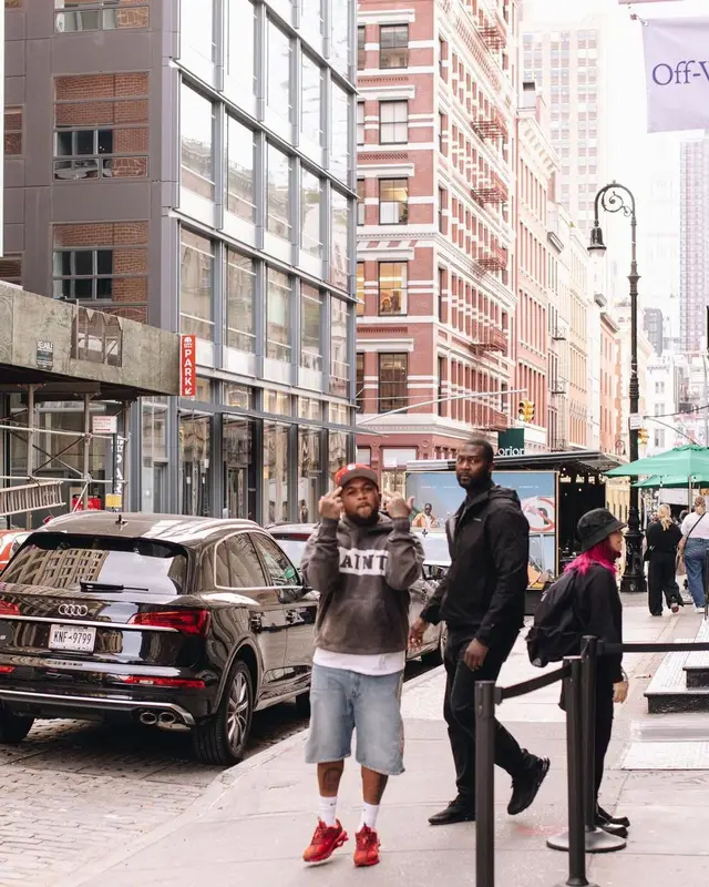 Mustard outfit in Kapital, Supreme, and Nike, 2022