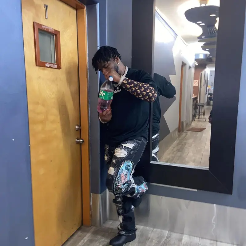 Buddah Bands outfit in Rick Owens, Marine Serre, and Champion, 2022