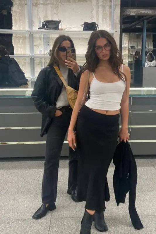 Addison Rae outfit in Tank Air Studio, Maison Margiela, and Rick Owens, 2022