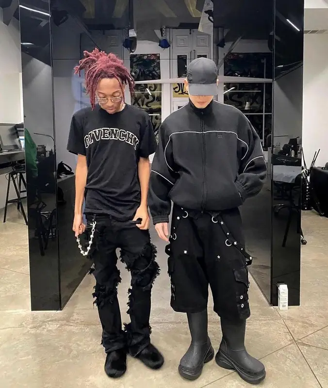 Lil Tecca outfit in Givenchy, Rick Owens, and Ray-Ban, 2022
