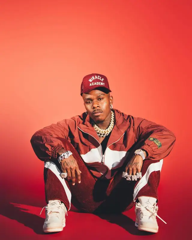 DaBaby outfit in Rhude, Jordan, and Off-White, 2022