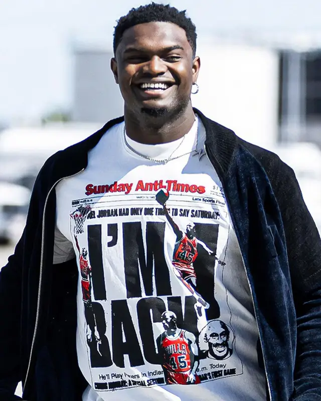Zion Williamson outfit in Anti Studios, 2022