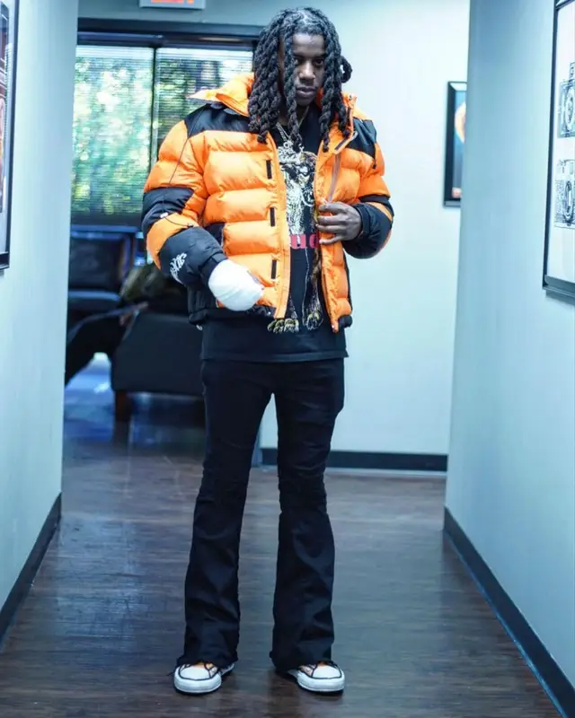 OMB Peezy outfit in Rhude, Valabasas, and Maison Mihara Yasuhiro, 2022