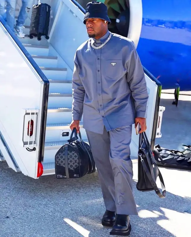 JuJu outfit in Prada, Bottega Veneta, and Louis Vuitton, 2022