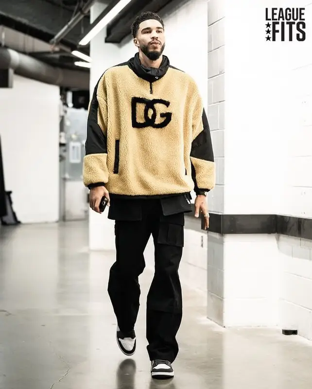 Jayson Tatum outfit in Dolce & Gabbana and Nike, 2022