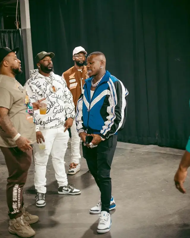 DaBaby outfit in Louis Vuitton and Jordan, 2022