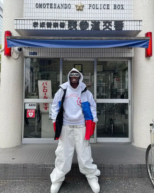 Bloody Osiris outfit in Vetements, Balenciaga, and Louis Vuitton, 2022