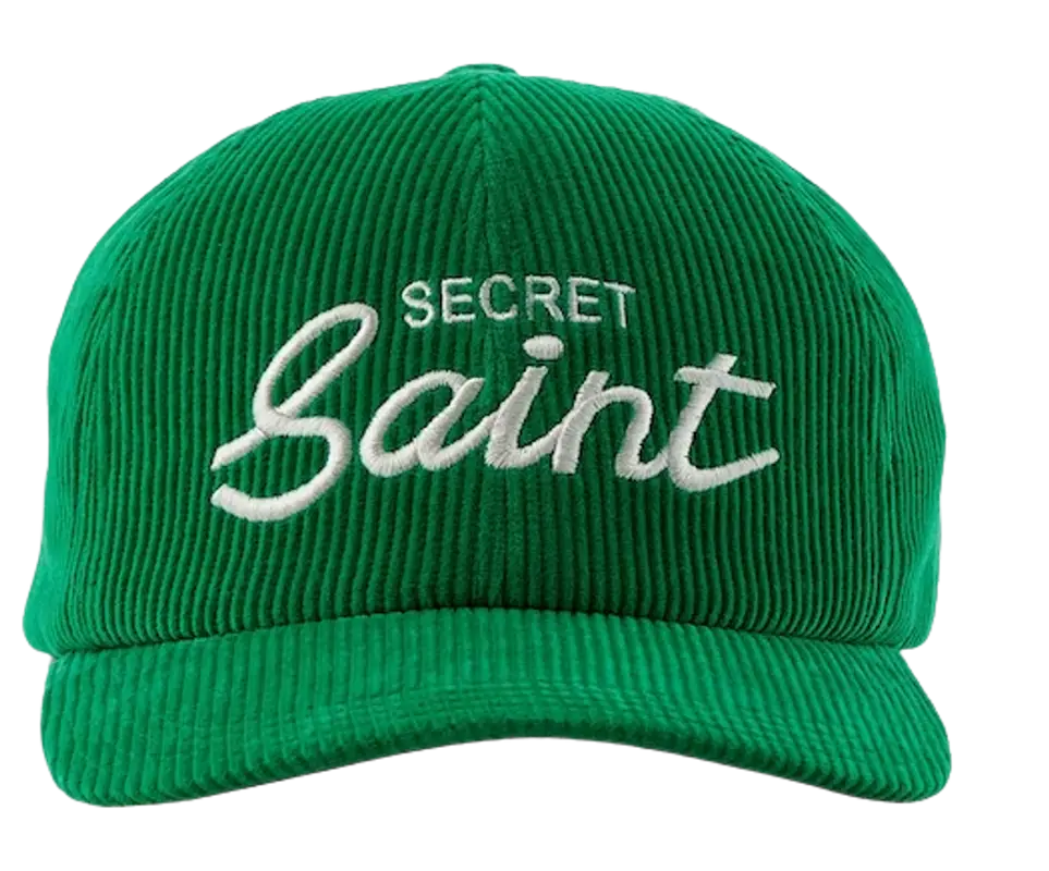 Saint Michael Secret Green Corduroy Cap | WHAT'S ON THE STAR?