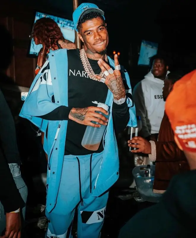 Blueface outfit in Narriochy, 2022