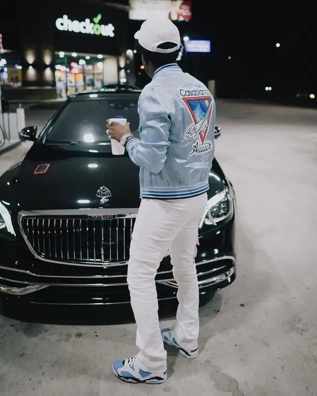Yungeen Ace outfit in Casablanca, Jordan, and Moncler, 2022